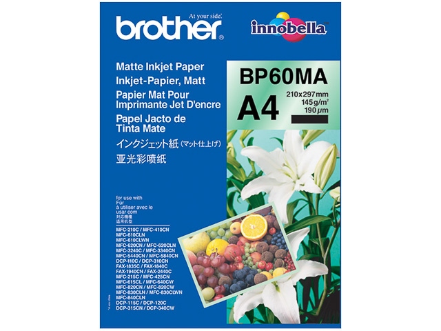 BP60MA BROTHER Papier A4 (210x297mm) 25 Blatt weiss 145gr matt 1