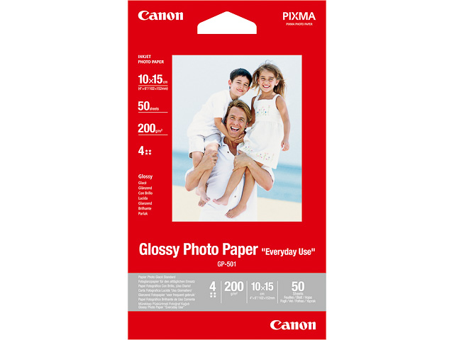 0775B081 CANON Fotopapier 10x15cm 50vel wit GP501 200gr glossy 1