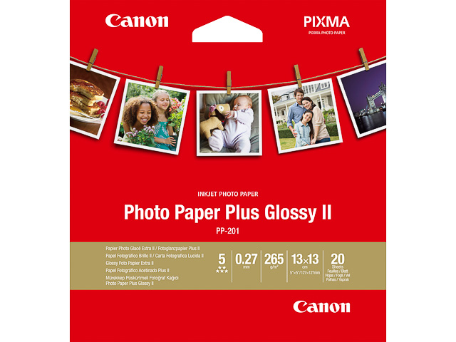 2311B070 CANON Plus Fotopapier 9x9cm 20 Blatt weiss PP201 265gr glaenzend 1