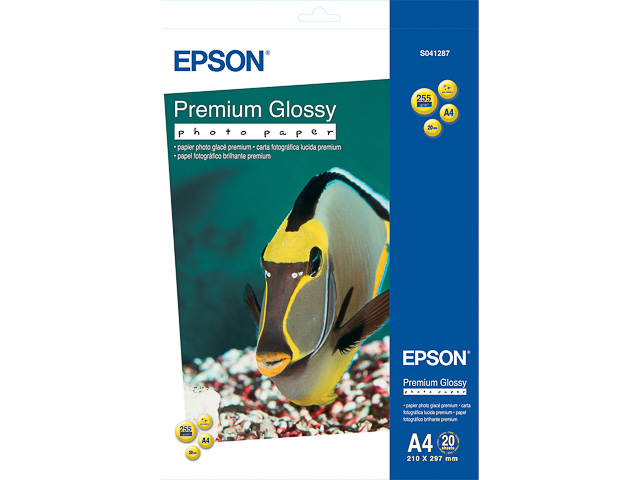 C13S041287 EPSON Premium photo paper A4 (210x297mm) 20sheet white 255gr 1