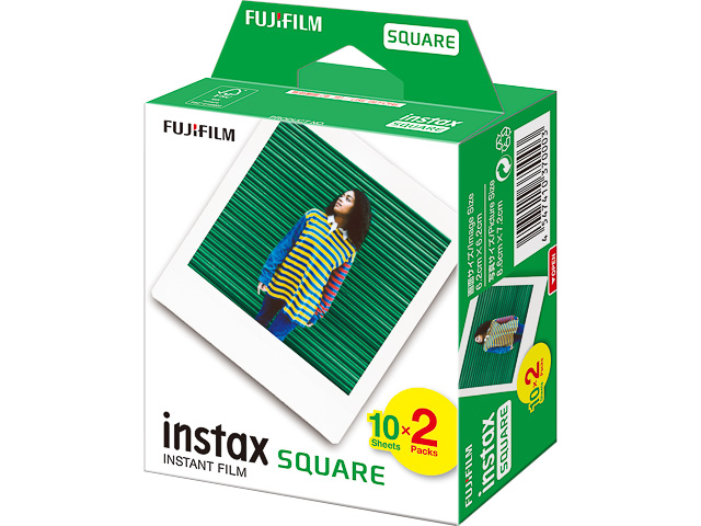 16576520 FUJIFILM Instax square film (2) 2x10sheet clear Instant 1