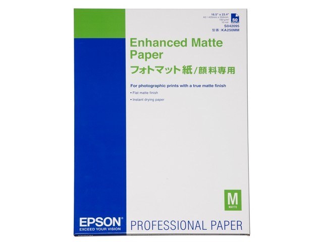 C13S042095 EPSON Papier A2 (420x594mm) 50vel wit 192gr mat 1