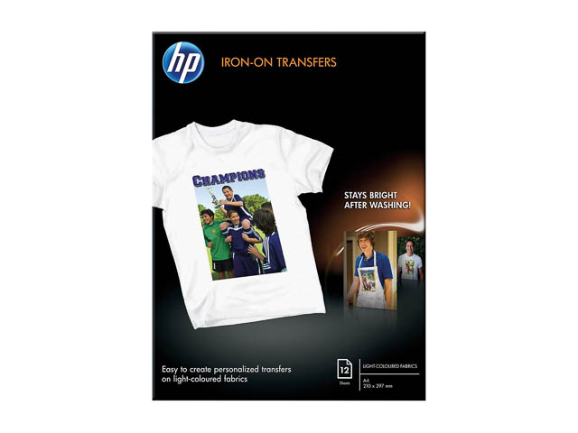 C6050A HP T-Shirt film de transfert A4 (210x297mm) 10feuille claire 170gr 1