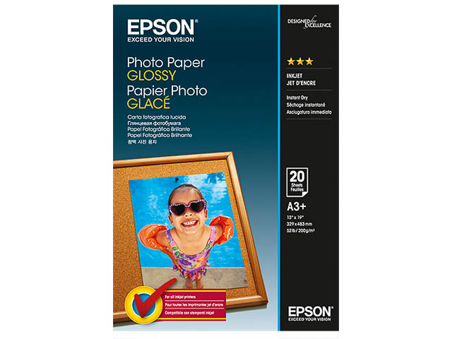 C13S042535 EPSON photo paper A3+ (330x483mm) 20sheet white 200gr 1