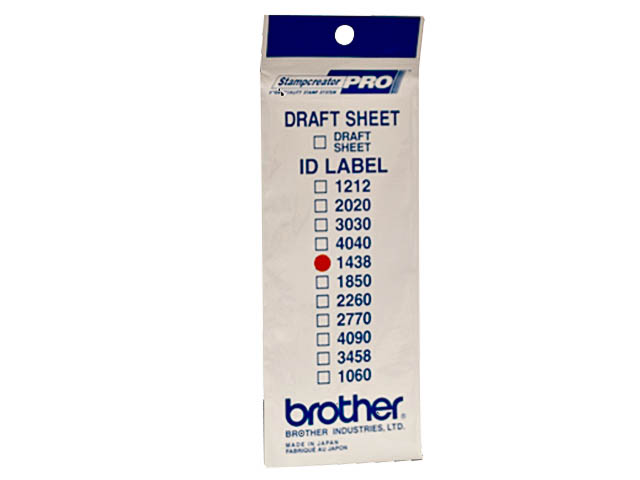 ID1438 BROTHER etiquette de timbre 14x38mm 24pièce noir sur blanc 1