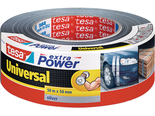 56389-00000-11 TESA Extra Power utility duct tape grey 50mm 50metre 1