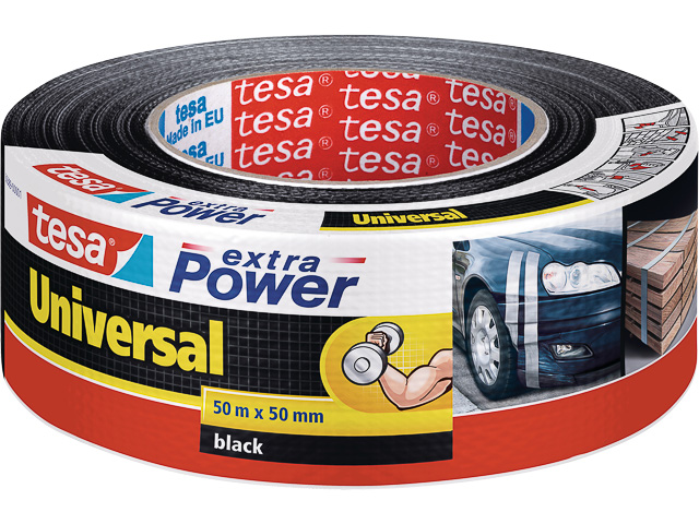 56389-00001-08 TESA Extra Power utility duct tape black 50mm 50metre 1