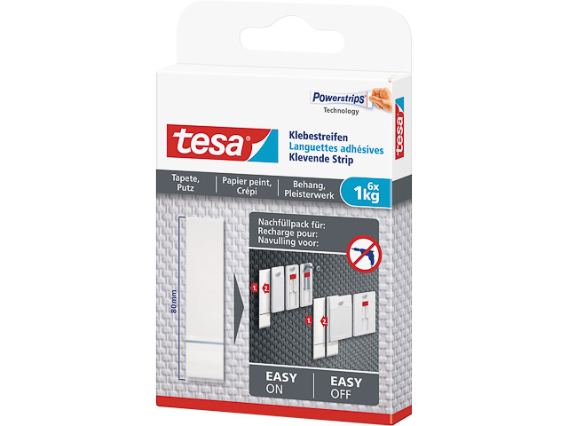 77771-00000-00 TESA Tapete+Putz adhesive strip (6) 6piece bis 6x1000gr 1