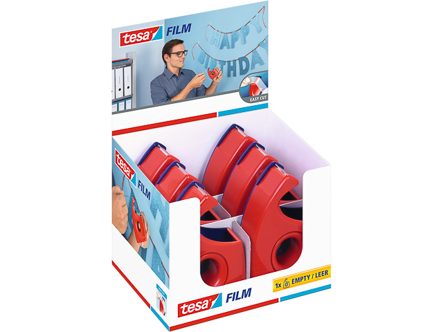 57444-00001-01 TESA Easy Cut hand dispenser red-blue 19mm 33metre 1