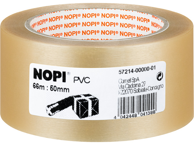 TESA NOPI PVC PARCEL PACKAGING TAPE 57214-00000-01 66mx50mm clear 1
