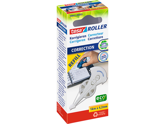 59841-00005-05 TESA Ecologo correction roller 4,2mm 14metre refill 1