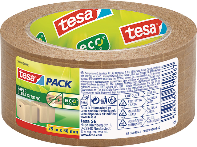 TESAPACK ULTRA STRONG PAP PACKAGING TAPE 56000-00000-00 25mx50mm brown 1