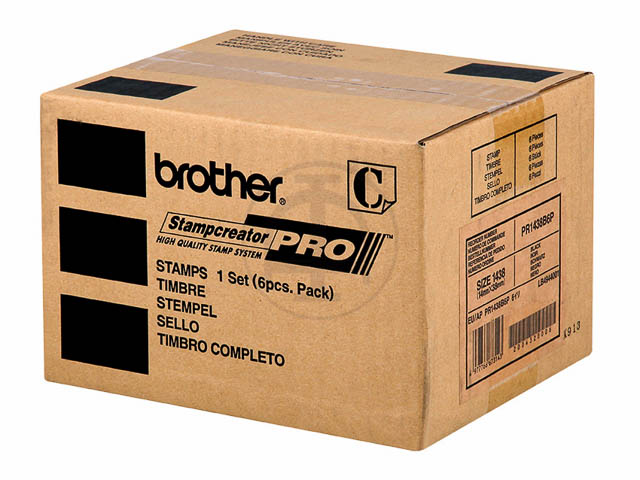 PR1438B6P BROTHER SC2000 STAMP BLACK 14x38mm 1