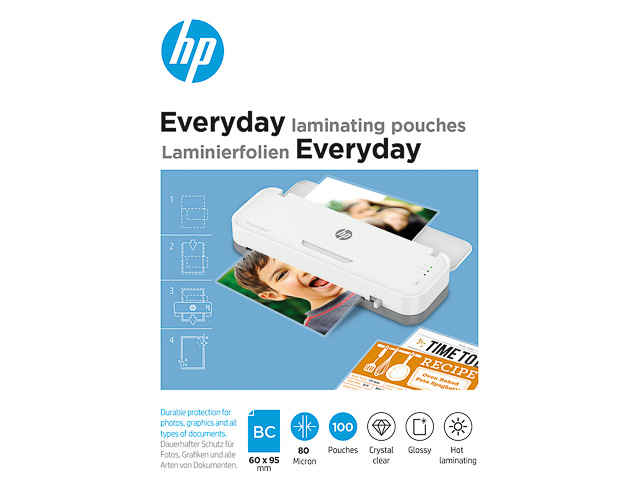 HP EVERYDAY LAMINATING POUCHES CARDS 9157 100sheets 80mic business cards 1