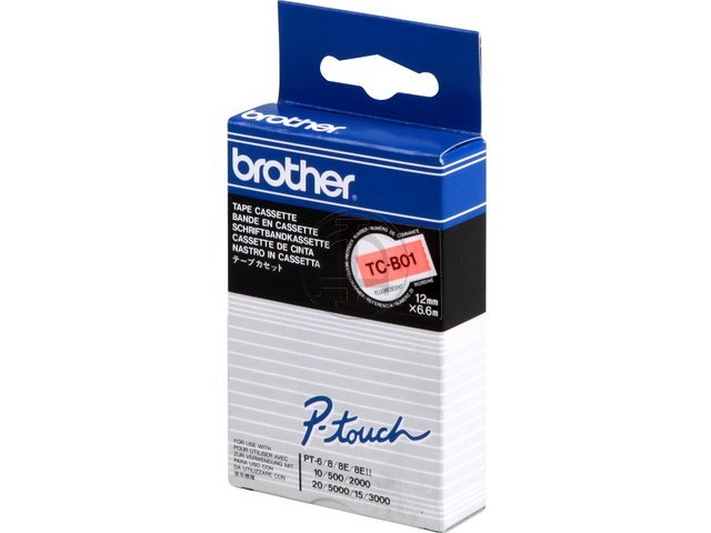 TCB01 BROTHER PTOUCH 12mm ORANGE-BLACK tape 6,7m laminated 1