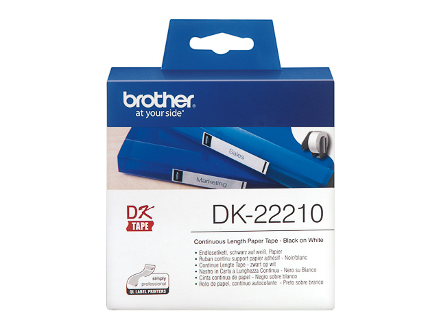 DK22210 BROTHER PT QL550 LABELS WHITE 30,48mx29mm 1