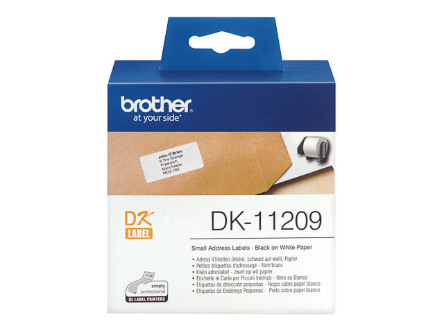 DK11209 BROTHER PT QL550 ETIKETTEN WEISS 800Stk/Rolle 62x29mm 1