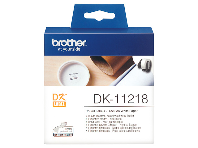 DK11218 BROTHER PT QL550 ETIKETTEN WEISS 1000Stk/Rolle 24mm 1