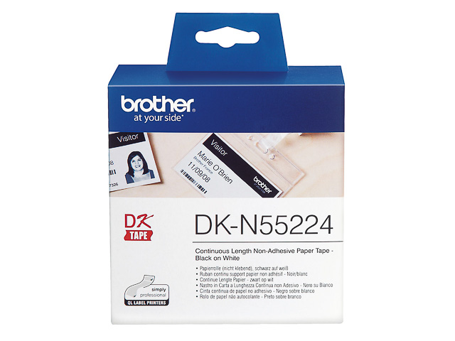 DKN55224 BROTHER PT QL550 PAPER WHITE 30,48mx54mm 1