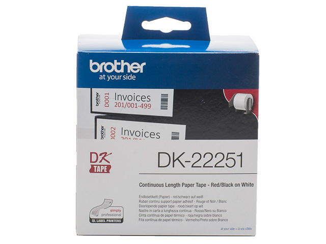 DK22251 BROTHER PT QL800 LABELS WHITE 15,24mx62mm 1