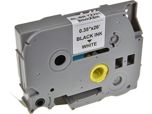 NEUTRAL PTOUCH TZE221 9mm WHITE-BLACK tape 8m laminated 1