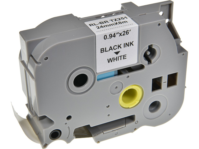 NEUTRAL PTOUCH TZE251 4mm WHITE-BLACK tape 8m laminated 1