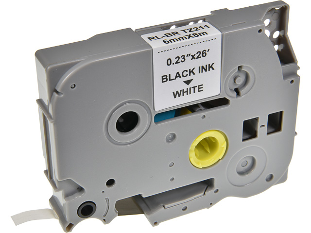 NEUTRAL PTOUCH TZE211 6mm WHITE-BLACK tape 8m laminated 1