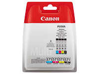 0386C005 CANON CLI571 Nr.571 Pixma MG Tinte (4) 4color w/o SEC Blister 4x7 ml