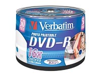 VERBATIM DVD-R 4.7GB 16x IW (50) SP 43533 spindle inkjet printable