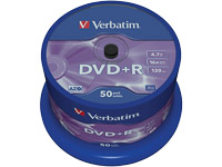 VERBATIM DVD+R 4.7GB 16x (50) SP 43550 spindle matt silver