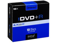 INTENSO DVD+R 4.7GB 16x (10) SC 4111652 Slim Case