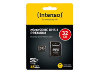 INTENSO MICRO SDHC KARTE UHS-I 32GB 3423480 45MB/s mit Adapter