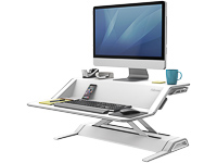 0009901 FELLOWES Lotus sit-stand work station single white